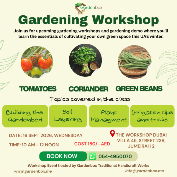vegetable gardening workshop in dubai